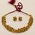 Green gold-plated traditional necklace set