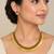 Multicolor gold-plated coin statement necklace set