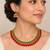 Multicolor gold-plated traditional necklace set