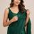 Stylish satin saree with coffee bead floral butti work