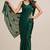 Stylish satin saree with coffee bead floral butti work