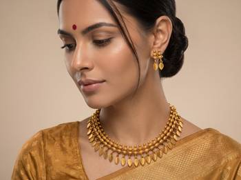 Classic gold-plated necklace set 1