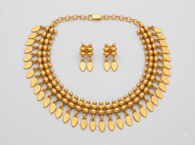 Classic gold-plated necklace set