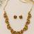 Elegant gold-plated festive lotus necklace set