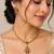 Multicolor gold-plated festive necklace set