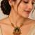 Multicolor gold-plated ethnic necklace set