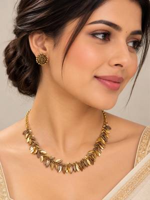 Gold-plated traditional necklace set 1