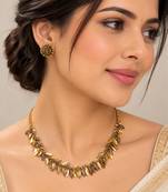 Gold-plated traditional necklace set