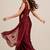 Designer satin saree with elegant coffee bead butti work