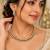 White gold-plated traditional necklace set