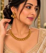 Classic gold-plated traditional necklace set