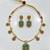 Emerald gold-plated necklace set
