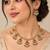 Ruby gold-plated traditional necklace set