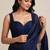 Elegant satin saree with embellished designer blouse
