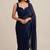 Elegant satin saree with embellished designer blouse