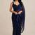 Elegant satin saree with embellished designer blouse