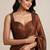 Designer satin saree with floral embellished blouse