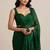 Partywear satin saree with intricate bead work blouse