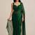 Partywear satin saree with intricate bead work blouse