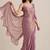 Rich satin saree with elegant floral bead work blouse