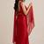 Festive satin saree with floral beaded designer blouse