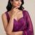 Partywear satin saree with intricate bead work blouse