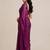 Partywear satin saree with intricate bead work blouse