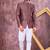 Wine & black imported jacquard fabric jodhpuri for men