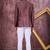 Wine & black imported jacquard fabric jodhpuri for men