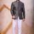 Black  imported jacquard fabric jodhpuri for men