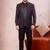 Brown & black imported jacquard fabric 3 piece jacket jodhpuri for men