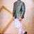 Green imported jacquard fabric jodhpuri for men