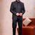 Black imported jacquard fabric 3 piece jacket jodhpuri for men