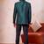 Green & black imported jacquard fabric 3 piece jacket jodhpuri for men