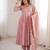 Pink roman silk blend gown set with chanderi dupatta
