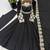 Black roman silk blend gown set with chanderi dupatta