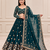 Teal Color Embroidery,Sequins And Diamond Work Georgette Lehenga Choli 