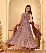Meher georgette anarkali kurta with dupatta