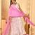 Gulabi gul floral anarkali kurta with dupatta