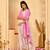 Gulabi gul floral anarkali kurta with dupatta