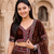 Dark Brown Color Thread,Sequins And Dori Work Thai Silk_Blend Lehenga Choli