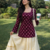 Women's rayon handprinted designer casual wear jaipuri ethnic Purple short kurti