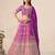 Purple&Rani Georgette Semi Stitched Lehenga Choli with Embroidery & Diamond Work