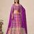 Purple&Rani Georgette Semi Stitched Lehenga Choli with Embroidery & Diamond Work