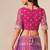 Rani&Purple Georgette Semi Stitched Lehenga Choli with Embroidery & Diamond Work