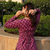 Women's Rayon Floral Handprinted Casual Wear Trending Purple Short Kurti