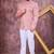 Pink computer thread work on art silk jodhpuri for men