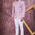 Purple computer thread work on art silk jodhpuri for men