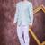 Blue computer thread work on art silk jodhpuri for men
