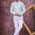 Blue computer thread work on art silk jodhpuri for men